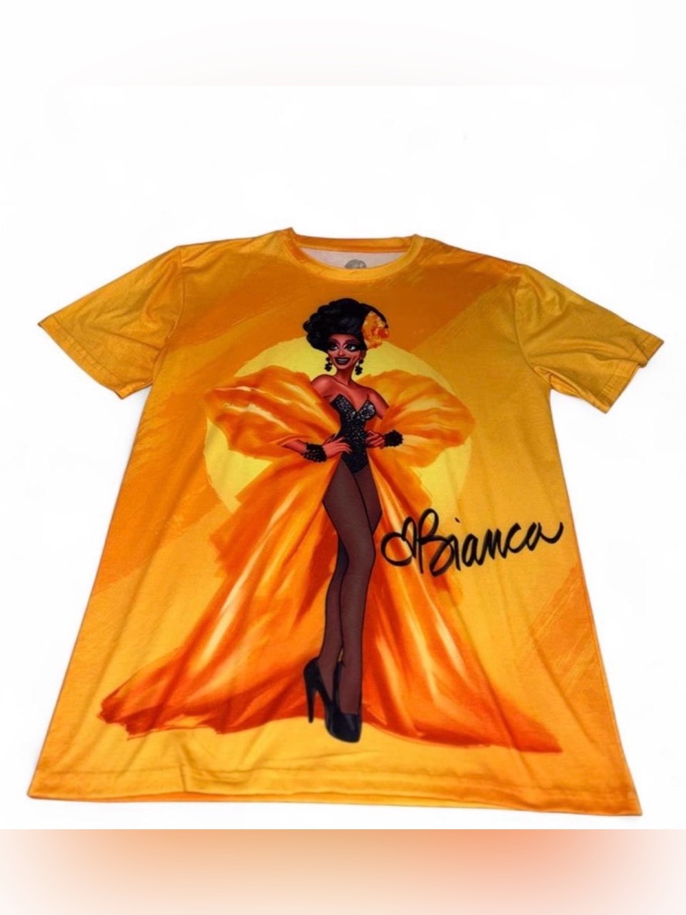 The Bianca del rio official merchandise Tshirt mens Yellow Graphic Tee size M